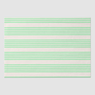 Fünf Streifen in grün und beige Seidenpapier