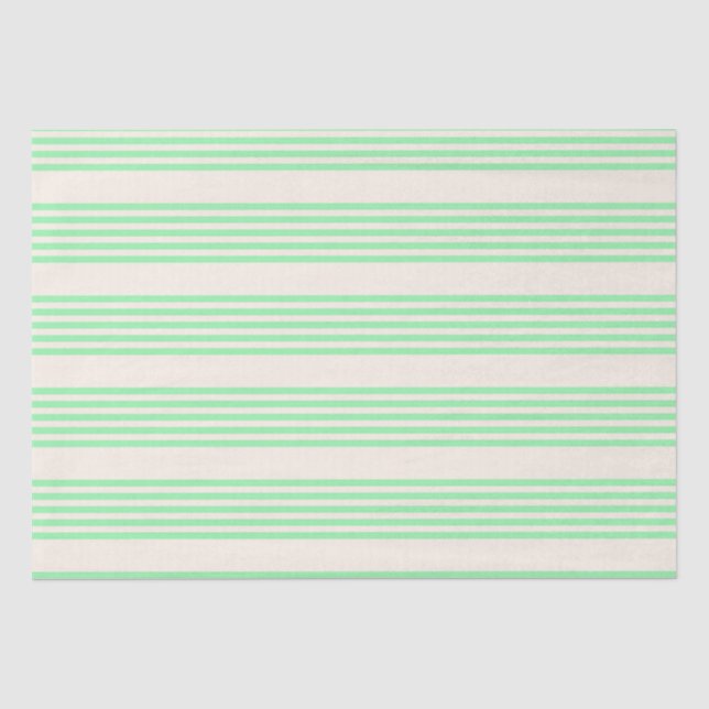 Fünf Streifen in grün und beige Seidenpapier (Vorderseite)