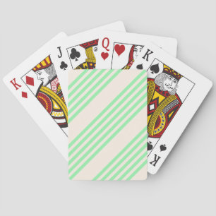 Fünf Streifen in grün und beige Spielkarten