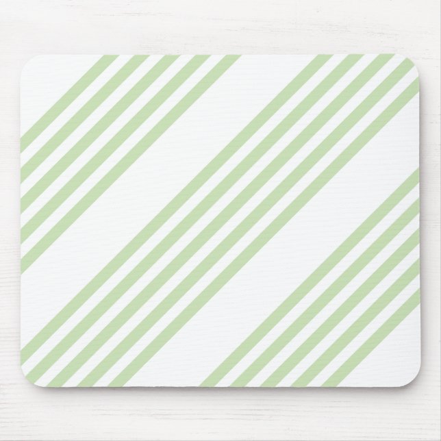 Fünf Streifen in hellgrün und weiß Mousepad (Vorne)