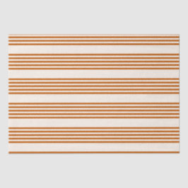 Fünf Streifen in Orange und Beige Seidenpapier