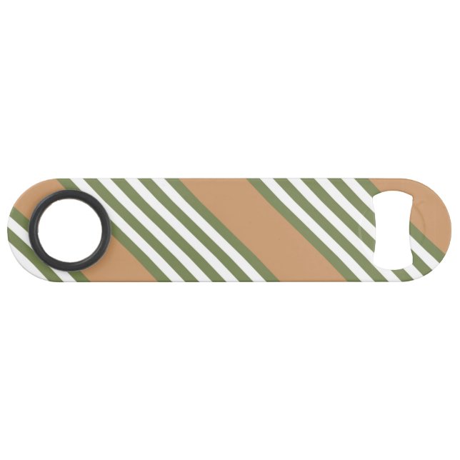 Fünf Streifen mit hellgrün und weiß Speed Flaschenöffner (Vorderseite (Horizontal))
