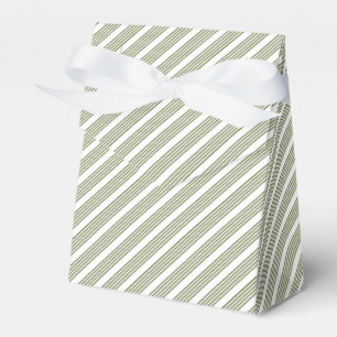 Fünf-Streifen-Muster für Olivgrün und Weiß Geschenkschachtel