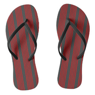 Fünf Streifen, rot und kohlefrei Flip Flops