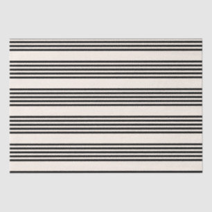 Fünf Streifen schwarz und beige Seidenpapier