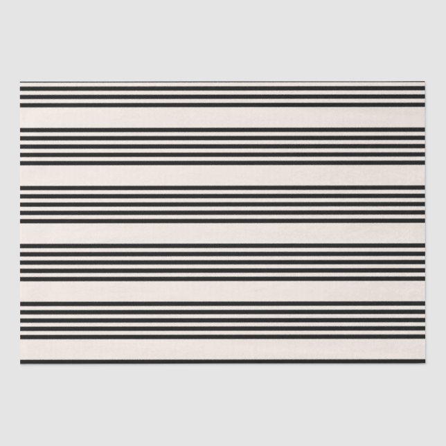 Fünf Streifen schwarz und beige Seidenpapier (Vorderseite)