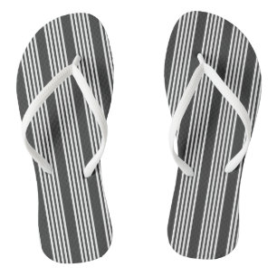 Fünf Streifen, weiß und kohleweiß Flip Flops