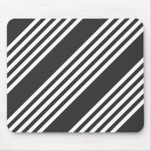 Fünf Streifen, weiß und kohleweiß Mousepad