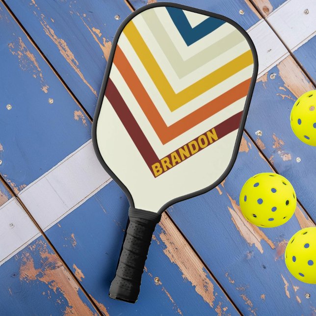 Fünf Stricknostalgisch Vintag mit Namen Pickleball Schläger (Von Creator hochgeladen)