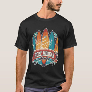 Fünf Surfbretter Fort Morgan Beach Al T-Shirt