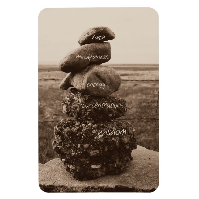 Fünf Tugenden des Zen Magnet (Vertikal)