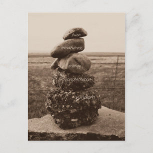 Fünf Tugenden des Zen Postkarte