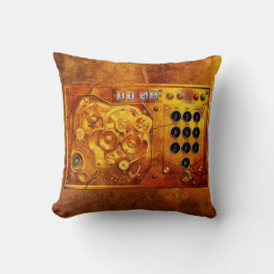 Fünf vor zwölf Steampunk-Uhr Grunge Kissen