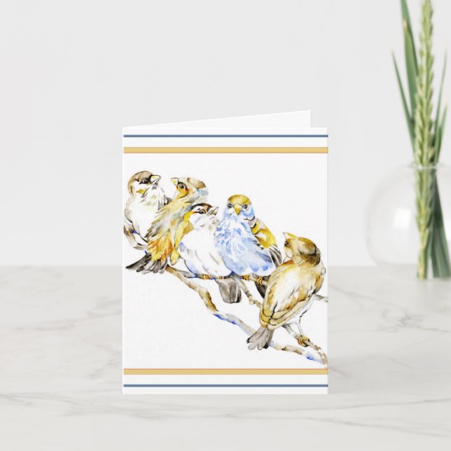 Fünf Wasserfarbenbeschreibungskarten Dankeskarte (Vorderseite)