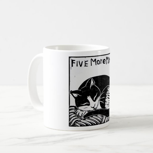 Fünf weitere Minuten Cat Classic Tasse (Vorderseite Links)