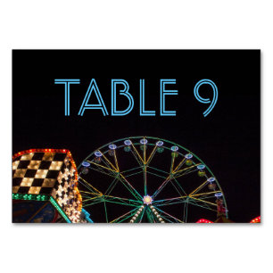Funfair in der Nacht Tischnummer