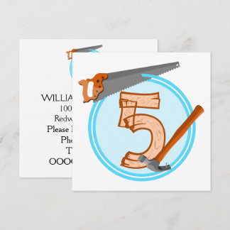 Fünfjährige Junge Geburtstagstoolen Einladung