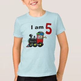 Fünfjähriger Spielzeugtrainer Geburtstagsjunge T-Shirt