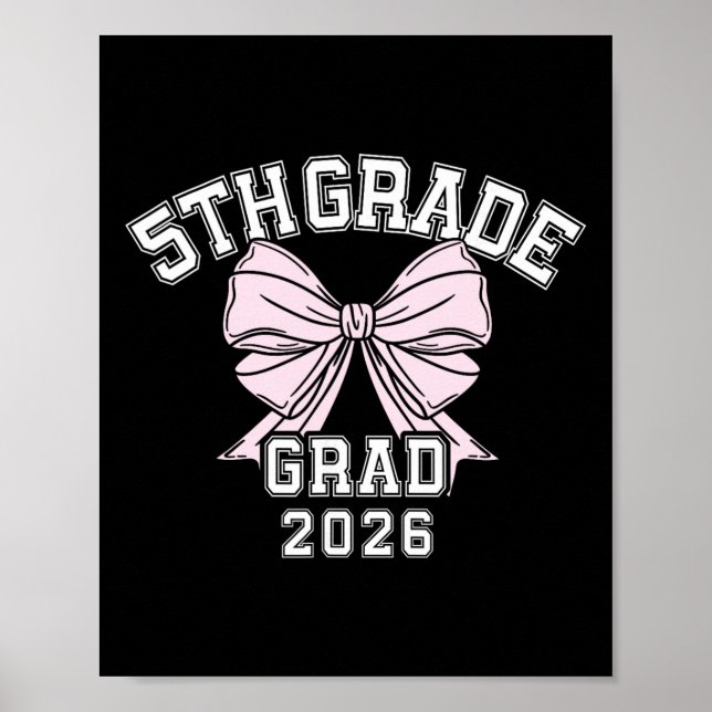Fünfte 5. Klasse Abschluss 2026 Bow Grundschule Ab Poster (Vorne)