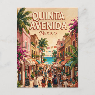 Fünfte Avenida Mexico Postkarte