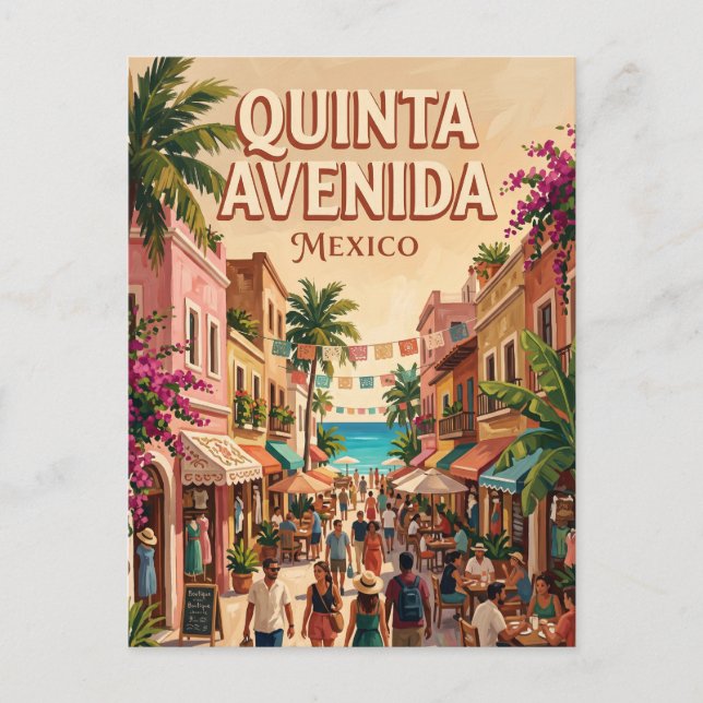 Fünfte Avenida Mexico Postkarte (Vorderseite)