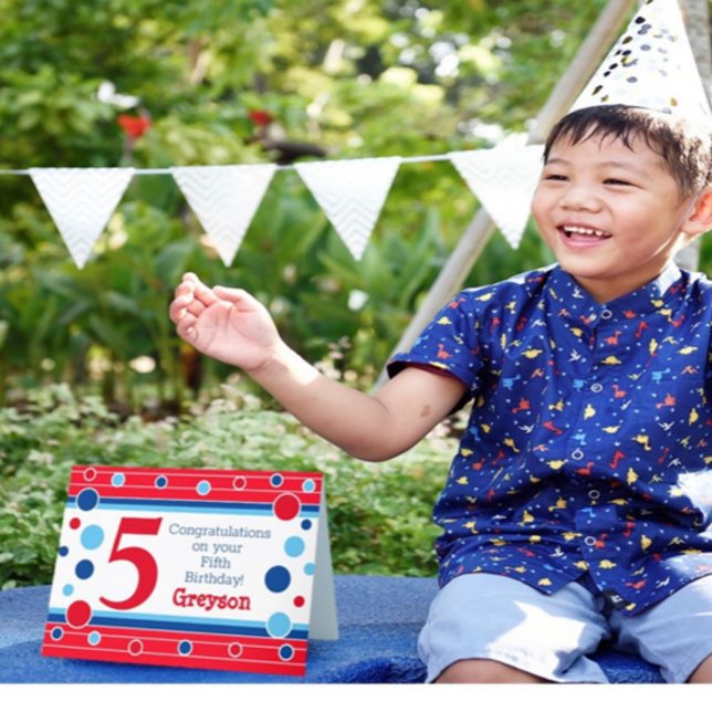 Fünfte Geburtstagskarte Personalisiert! Karte (Von Creator hochgeladen)