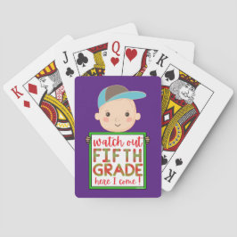 FÜNFTE GRADE HIER KOMME ICH lustig niedlich Spielkarten