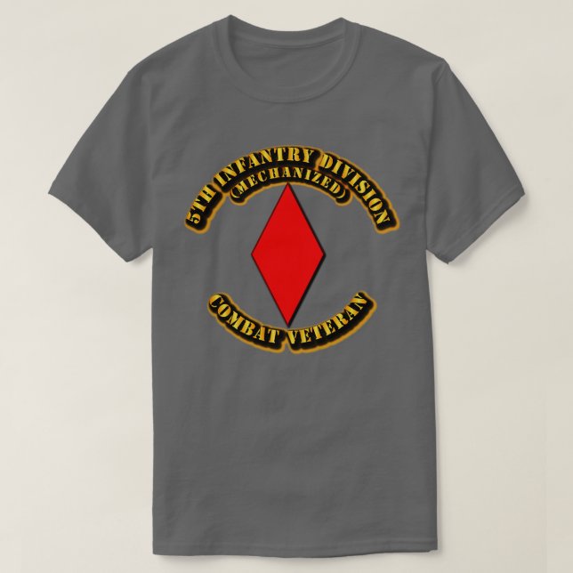 Fünfte Infanterieabteilung Kampf Veteran T-Shirt (Design vorne)