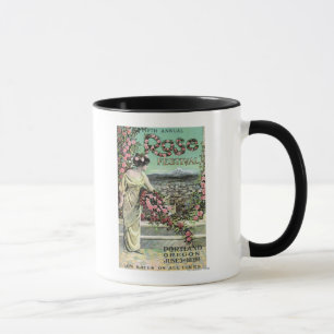 Fünfte jährliche Rosen-Festival-Anzeige Tasse