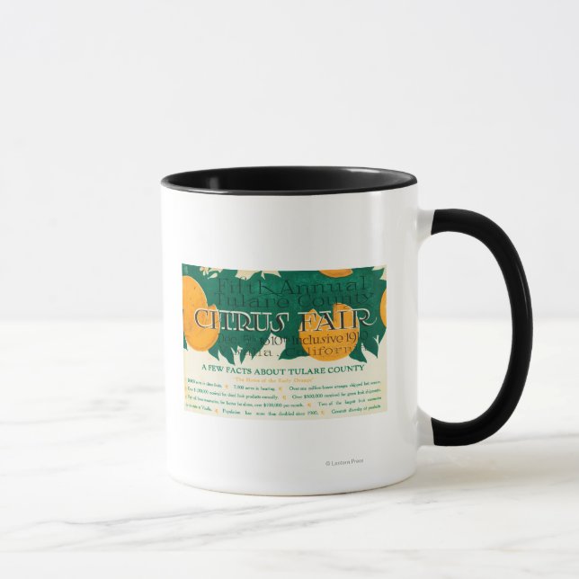 Fünfte jährliche Tulare Landkreis Citrus Fair Werb Tasse (Rechts)