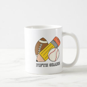 Fünfte Klasse 5. Klasse Baseball Football Kinder Z Kaffeetasse