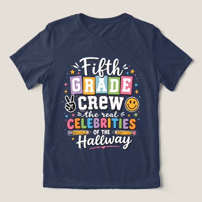 Fünfte-Klasse-Crew  Tri-Blend Shirt (Design Vorderseite)