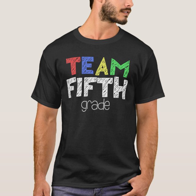 Fünfte Klasse des Teams 5. Klasse zurück zur Schul T-Shirt (Vorderseite)