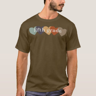 Fünfte Klasse Lehrer Herz zurück zur Schule Lehre T-Shirt
