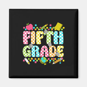 Fünfte Klasse Lehrer Student Groovered zurück Magnet