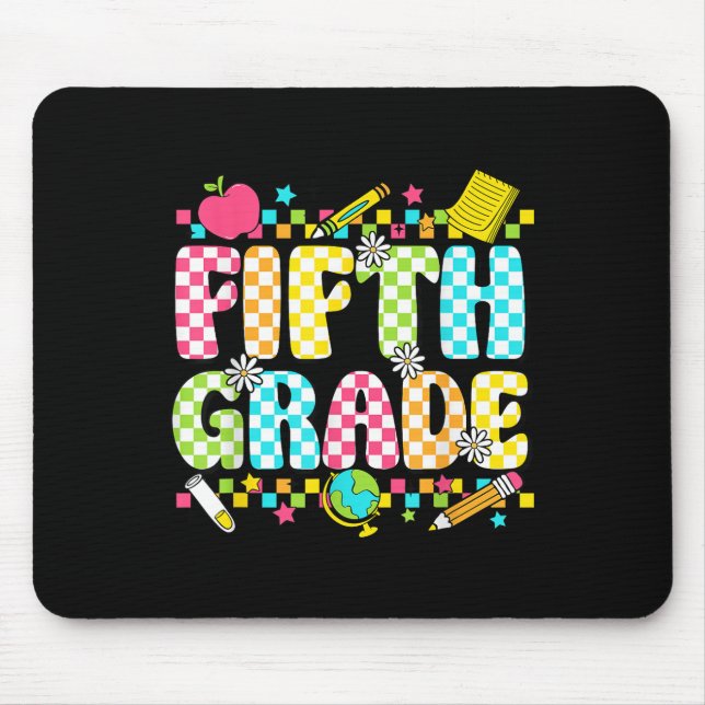 Fünfte Klasse Lehrer Student Groovered zurück Mousepad (Vorne)