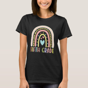 Fünfte Klasse Rainbow Leopard Girls Teacher Team 5 T-Shirt