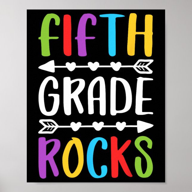 Fünfte Klasse Rocks 5. Klasse zurück zur Schule Poster (Vorne)