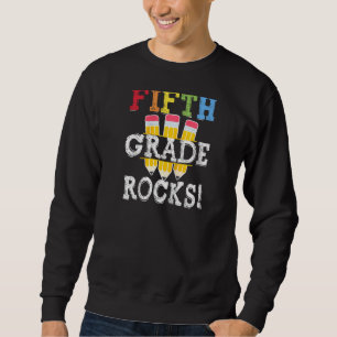 Fünfte Klasse Rocks zurück zum Schüler Kinderlehre Sweatshirt
