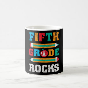 Fünfte Klasse rockt zurück zur Schule Schüler Kind Kaffeetasse