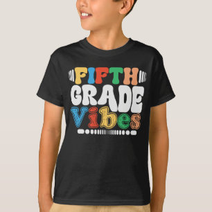 Fünfte Klasse Vibes Funny Back to School 5th Grade T-Shirt