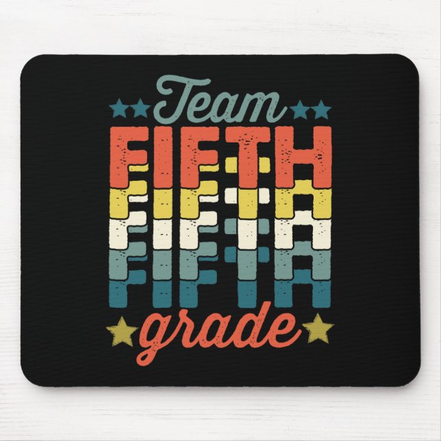 Fünfte Klasse zurück zum Schullehrer Kinder Mousepad (Vorne)