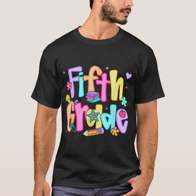 Fünfte Stufe zurück zur Schule 5. Klasse T-Shirt (Vorderseite)