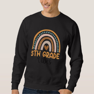 Fünfter Regenbogenlehrer zurück zur fünften Gra Sweatshirt