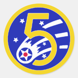Fünftes Siegel der Luftwaffe Runder Aufkleber