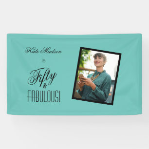 Fünfzig & FABULOUS! Geburtstag Aquamarines und sc Banner