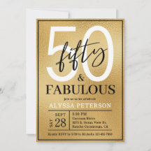 Fünfzig & Fantastisch Gold Schriftzug 50. Geburtst