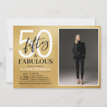 Fünfzig & Fantastisch Gold Schriftzug 50. Geburtst