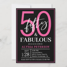 Fünfzig & Fantastisch Schwarze Schrift 50. Geburts
