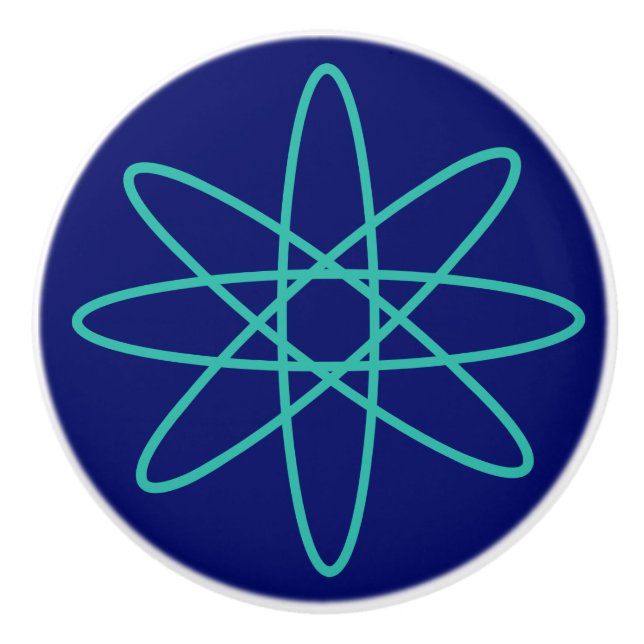 Fünfzig - grünes Atom Keramikknauf (Vorderseite)